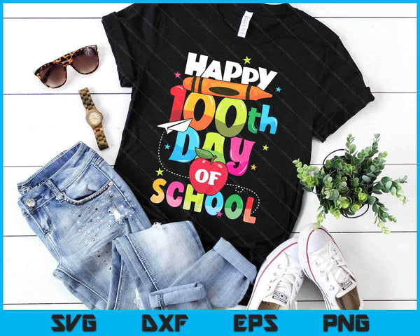 100th Day Of School Teachers Kids Child Happy 100 Days SVG PNG Digital Printable Files