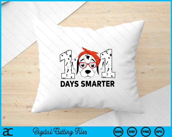 101 Days Smarter 101st Day School Dalmatian Dog Teacher SVG PNG Digital Printable Files