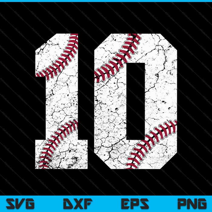 10th Birthday 2023 Baseball SVG PNG Cutting Printable Files