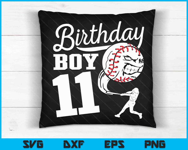 11-jarige verjaardag cadeau honkbal partij thema Kids SVG PNG snijden afdrukbare bestanden