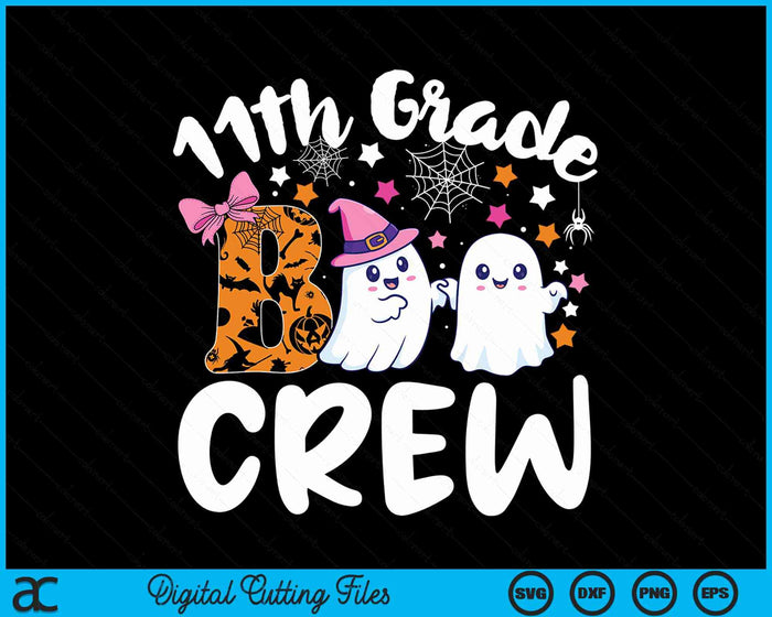 11th Grade Boo Crew Eleventh Grade Halloween Costume SVG PNG Digital Cutting File