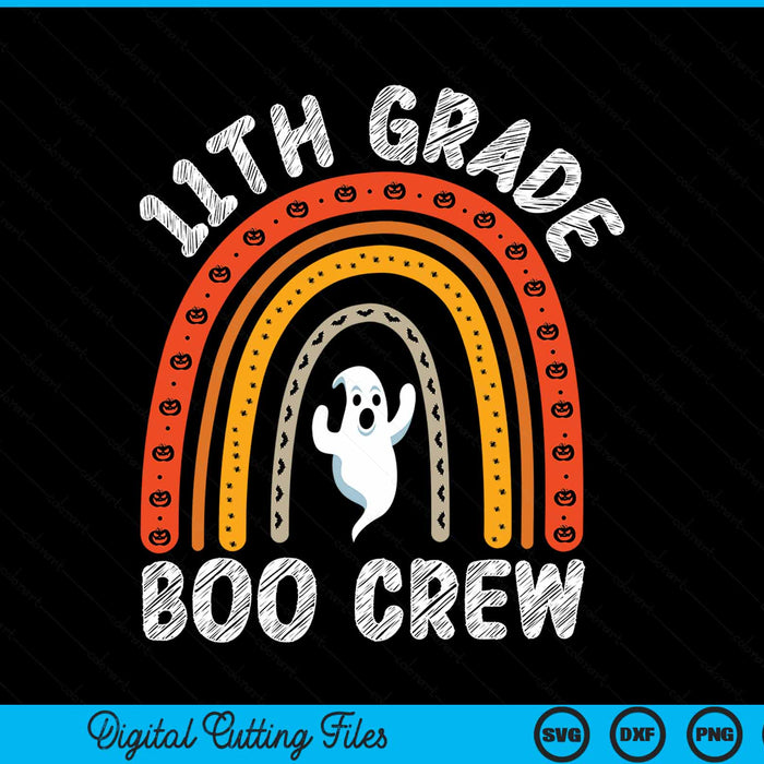 11th Grade Boo Crew Teacher Student Halloween Costume SVG PNG Digital Cutting File
