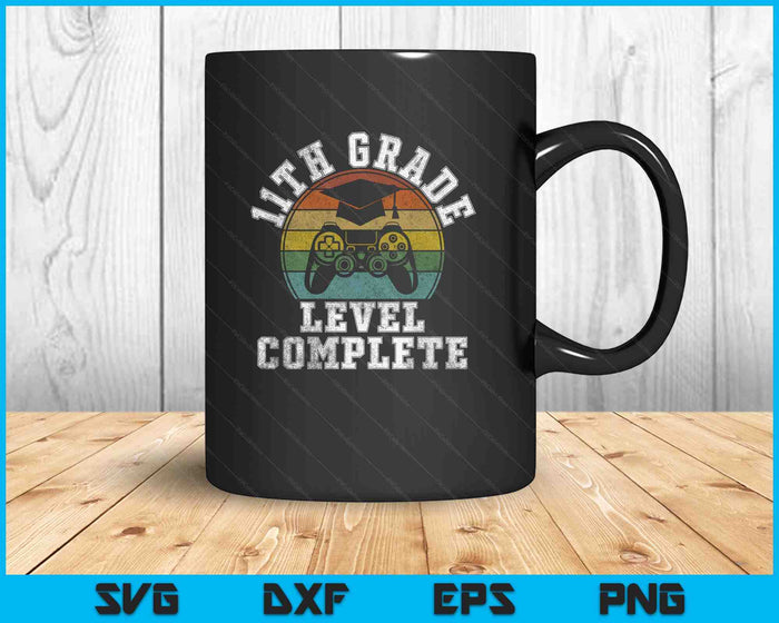 11th Grade Level Complete Third Grade Graduation Video Gamer SVG PNG Digital Printable Files
