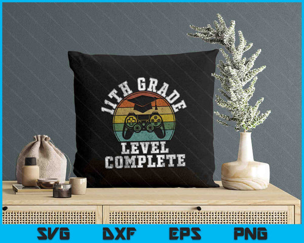 11th Grade Level Complete Third Grade Graduation Video Gamer SVG PNG Digital Printable Files