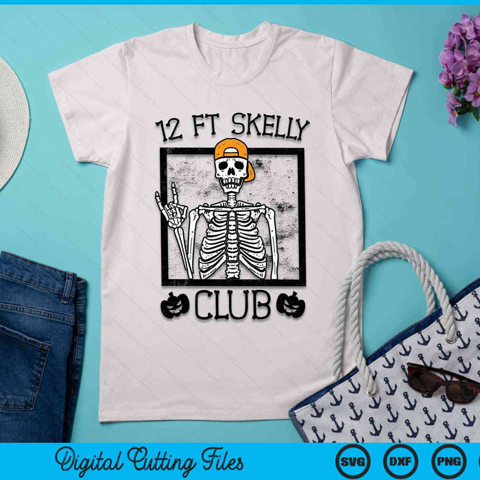 12 FT Skelly Club - Halloween 12 Foot Skeleton SVG PNG Digital Cutting Files