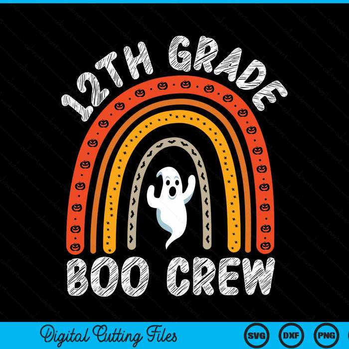 12th grade boo crew teacher student Halloween costume SVG cut file