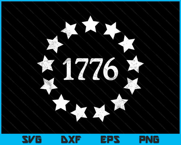 1776 Patriótico Estilo Vintage EE.UU. 4 de julio SVG PNG Archivos de corte digital