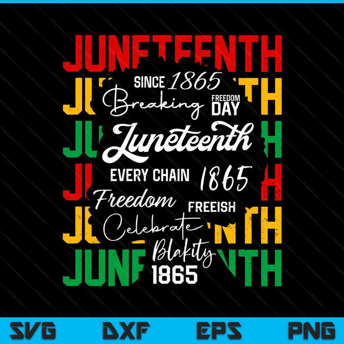 1865 Juneteenth African American woman black history SVG cut file