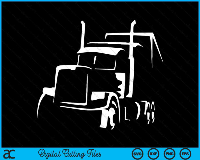 18 Wheeler Semi Truck SVG PNG Digital Cutting Files