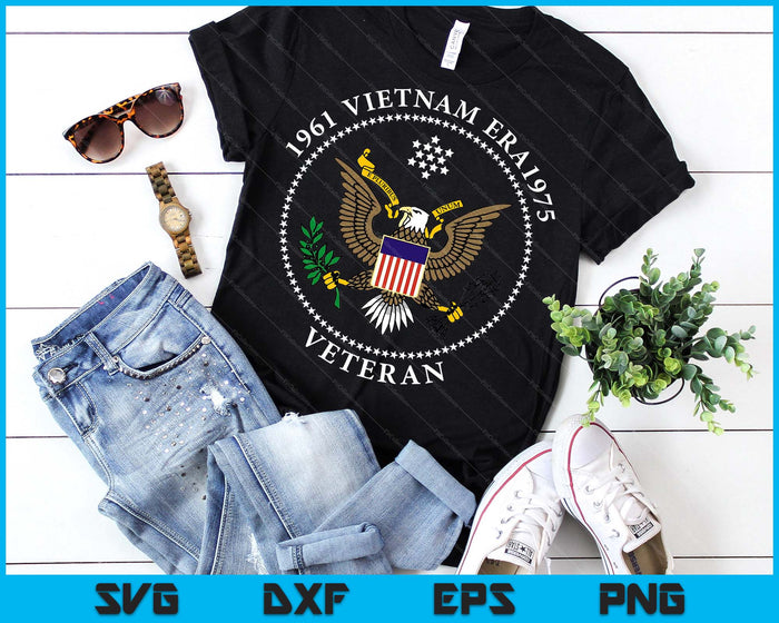 1961 Vietnam Era 1975 Emblem Cool Logo Veteran Soldier SVG PNG Digital Printable Files