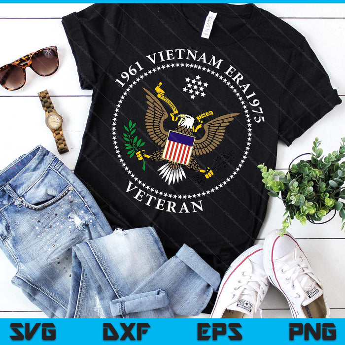 1961 Vietnam Era 1975 Emblem Cool Logo Veteran Soldier SVG PNG Digital Printable Files