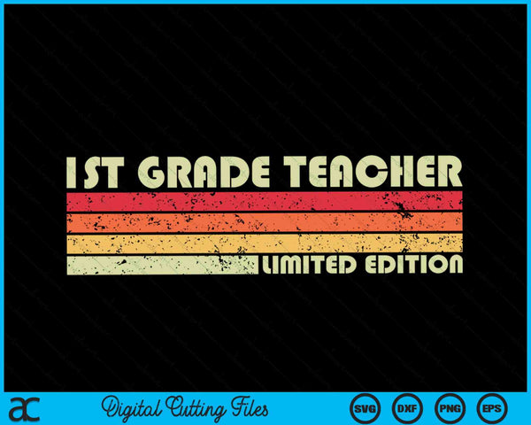 1st GRADE TEACHER job title profession birthday worker SVG cut file