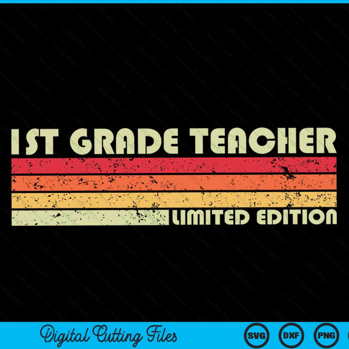 1st GRADE TEACHER job title profession birthday worker SVG cut file
