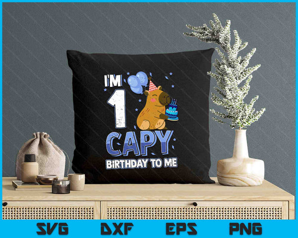 1 Years Capy Birthday To Me Boys 1st Birthday Capybara SVG PNG Digital Printable Files