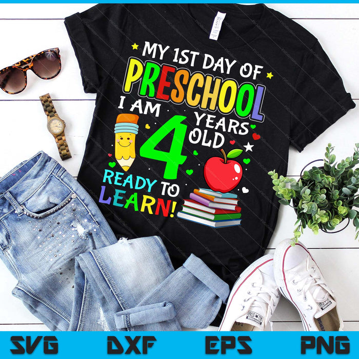 1st Day Of Preschool Boys Girls First Day Of Pre-K SVG PNG Digital Printable Files