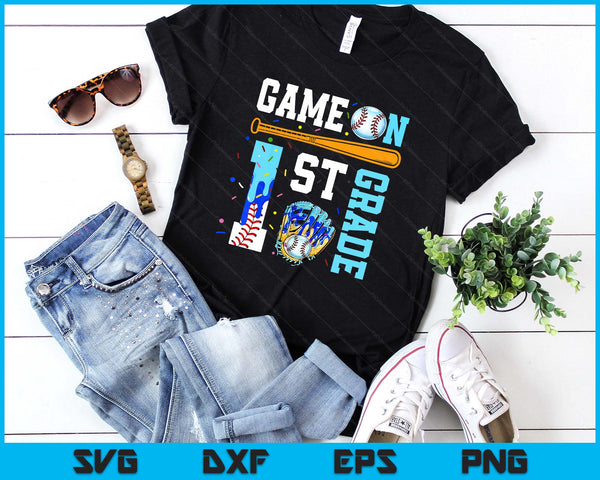 1st Grade Back To School Baseball Drip Ice Cream Game On SVG PNG Digital Printable Files