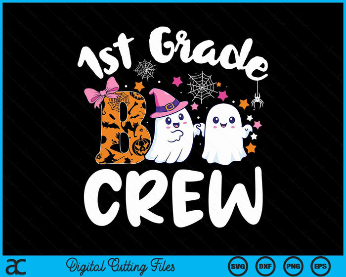 1st Grade Boo Crew First Grade Halloween Costume SVG PNG Digital Cutting File