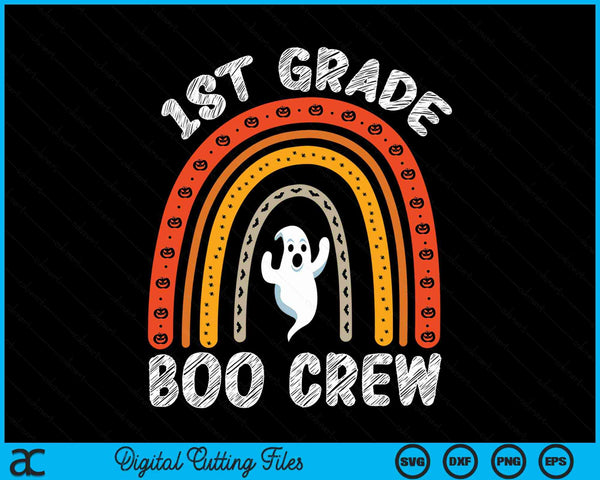 1st grade boo crew teacher student Halloween costume SVG cut file