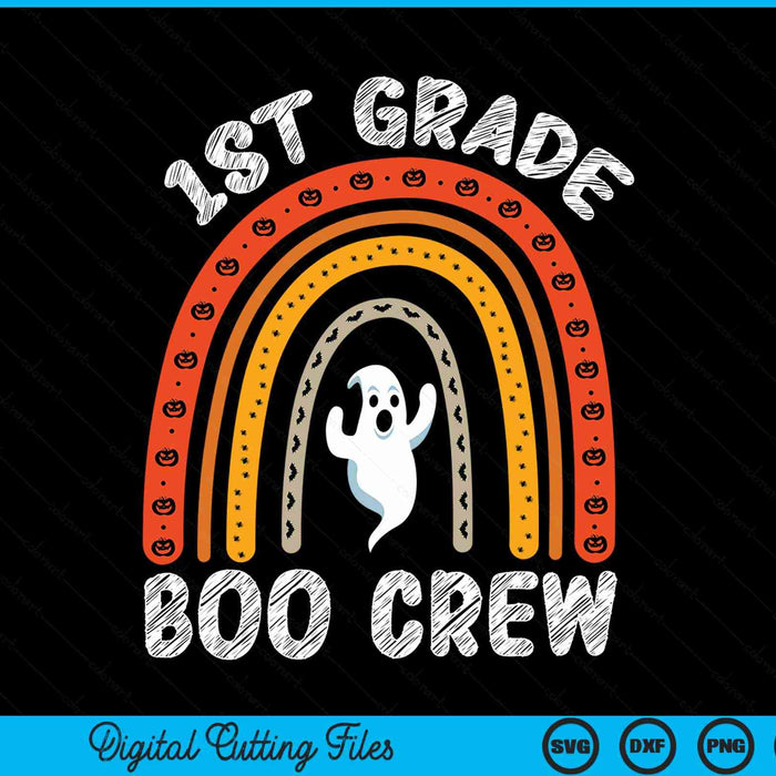 1st grade boo crew teacher student Halloween costume SVG cut file