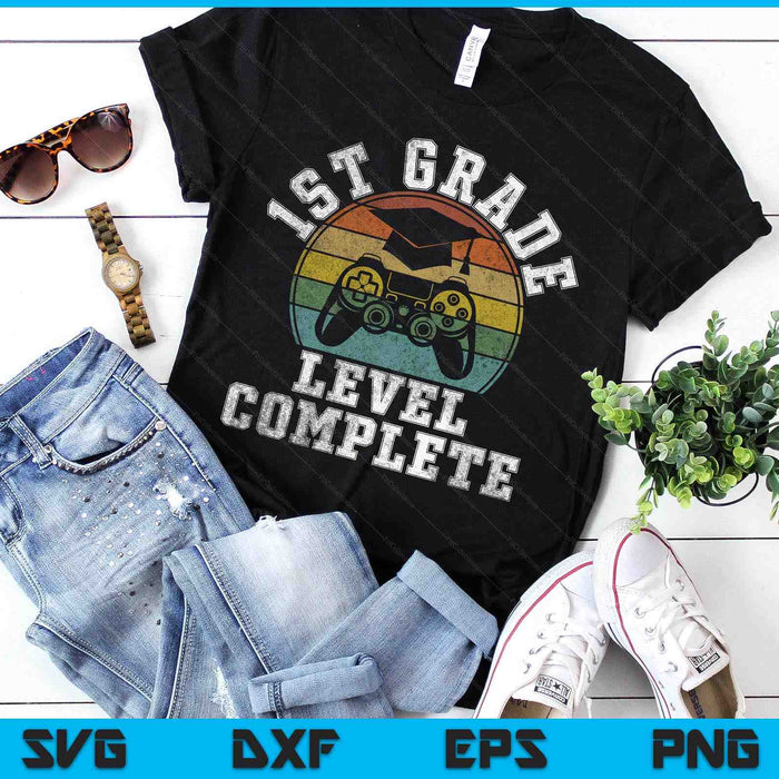 1st Grade Level Complete Third Grade Graduation Video Gamer SVG PNG Digital Printable Files