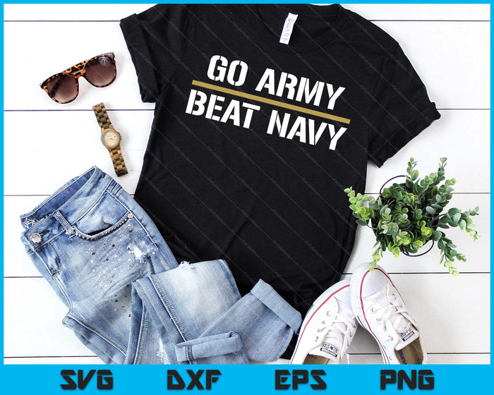 Go Army! Beat Navy! Make It 4 In A Row SVG PNG Digital Printable Files