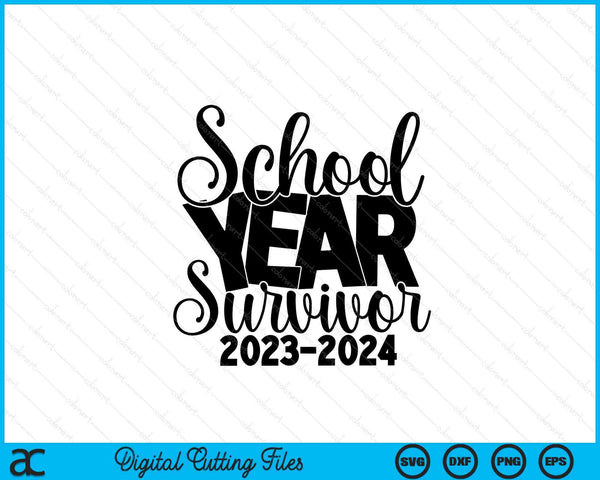 2022-2023 schooljaar Survivo kleuterleidster Pre-K SVG PNG digitale snijbestanden