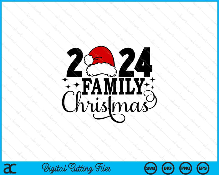 2024 familie kerst bijpassende familie SVG PNG digitale snijbestanden