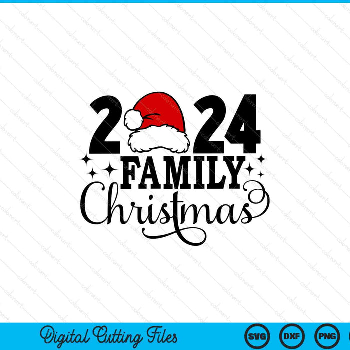 2024 familie kerst bijpassende familie SVG PNG digitale snijbestanden