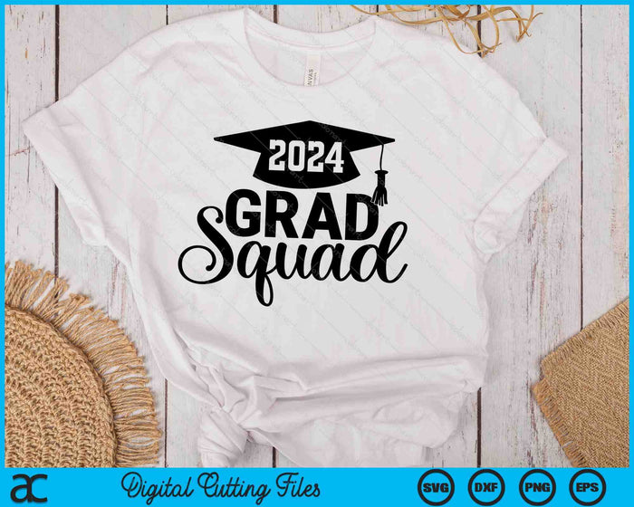 2024 Grad Squad, Graduation SVG PNG Digital Cutting Files