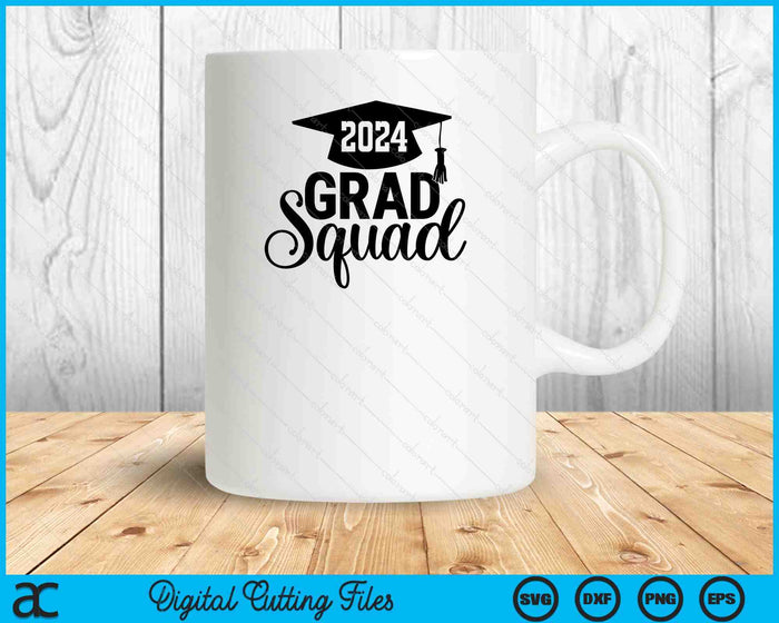 2024 Grad Squad, Graduation SVG PNG Digital Cutting Files