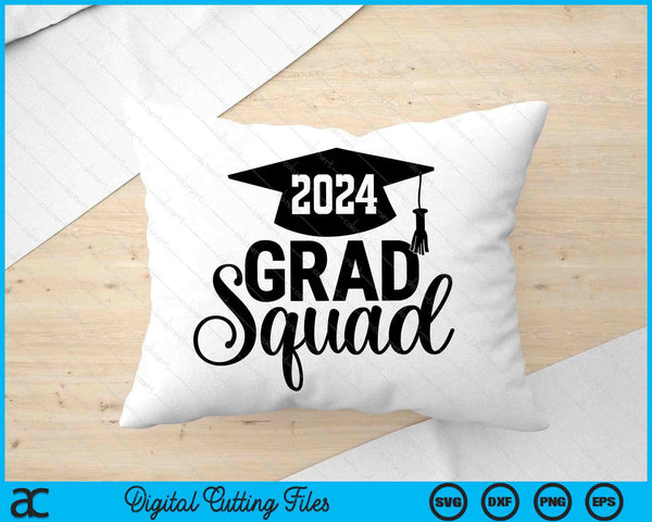 2024 Grad Squad, Graduation SVG PNG Digital Cutting Files