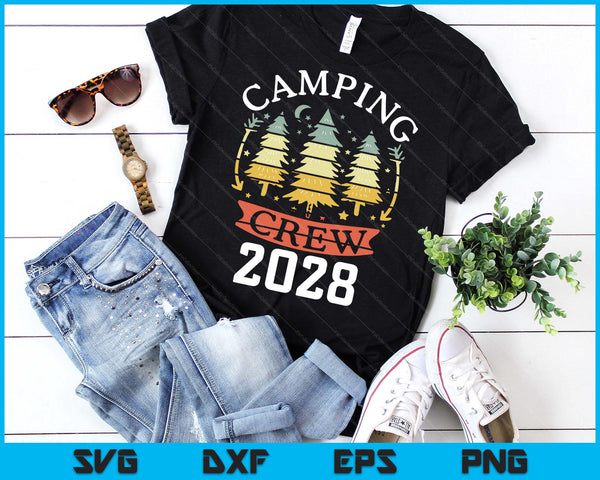 2028 Camping Crew Family Camping Trip Matching New Camper SVG PNG Digital Printable Files