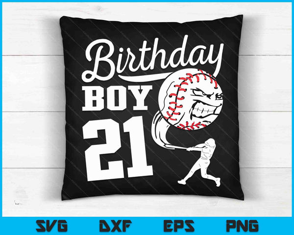 21 Year Old Birthday Gift Baseball Party Theme Kids SVG PNG Cutting Printable Files