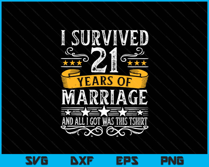 21th Wedding Anniversary Couples Husband Wife SVG PNG Digital Printable Files