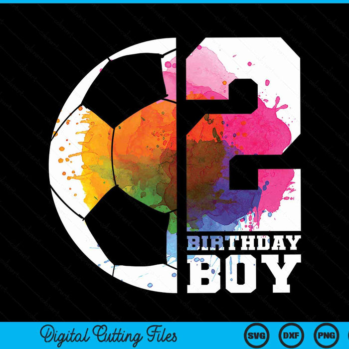 2 Birthday Boy Soccer 2nd Birthday SVG PNG Digital Cutting Files