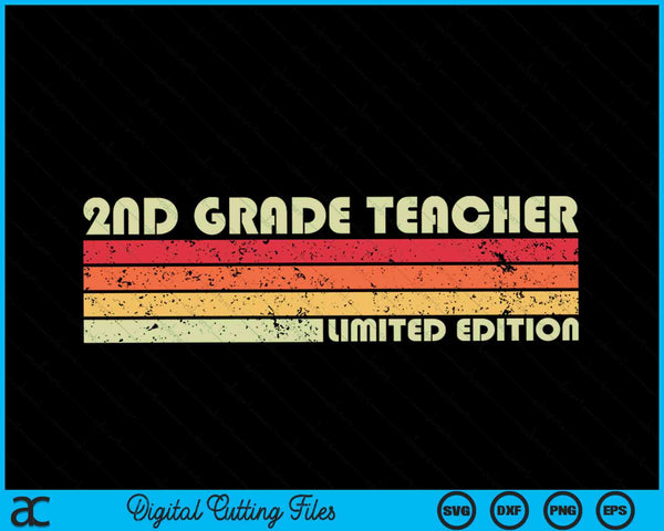 2ND GRADE TEACHER Funny Job Title Profession Birthday SVG PNG Digital Cutting Files