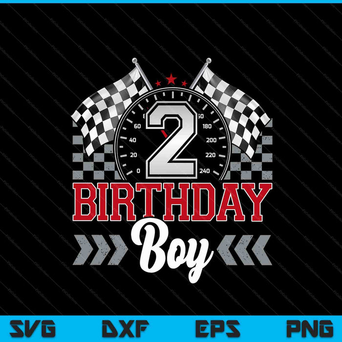 2 two year old race car 2nd birthday boy 2yr racing pit crew SVG cut file
