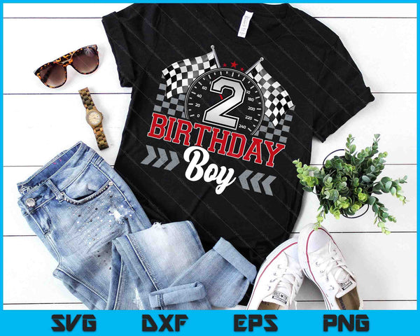 2 Two Year Old Race Car 2nd Birthday Boy 2yr Racing Pit Crew SVG PNG Digital Printable Files