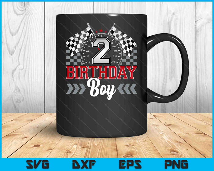 2 Two Year Old Race Car 2nd Birthday Boy 2yr Racing Pit Crew SVG PNG Digital Printable Files