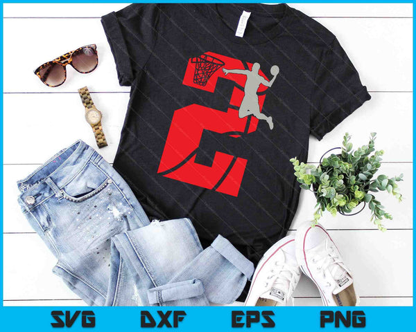 2 Year Old 2nd Basketball Birthday Party Theme SVG PNG Digital Cutting Files - on a t-shirt