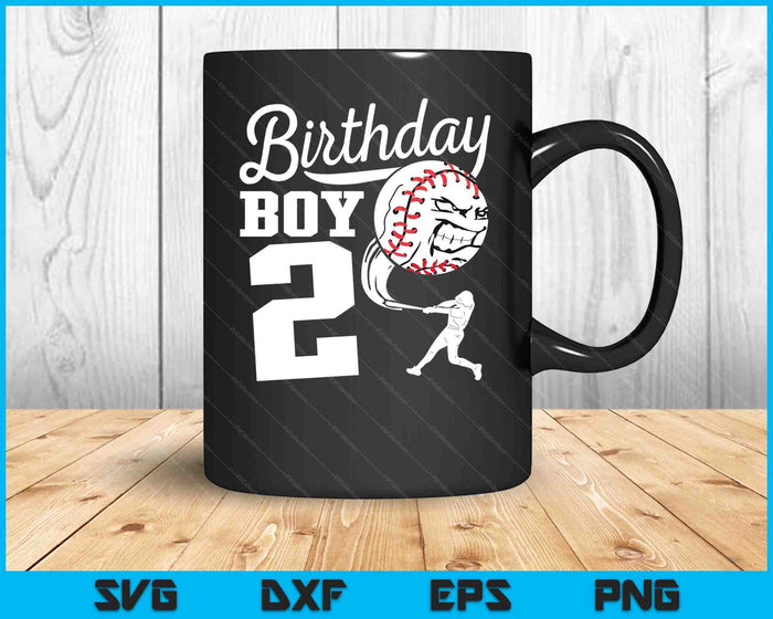 2 Year Old Birthday Gift Baseball Party SVG PNG Digital Cutting Files