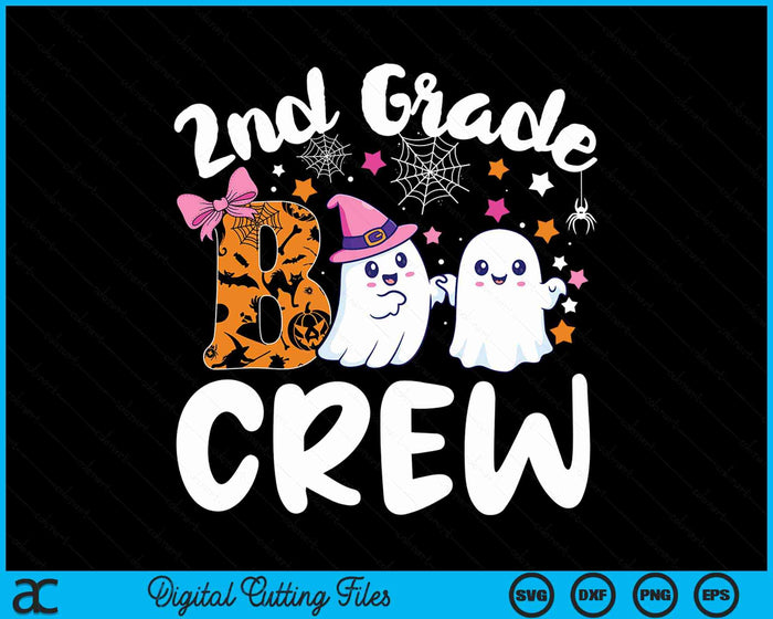 2nd Grade Boo Crew Second Grade Halloween Costume SVG PNG Digital Cutting File