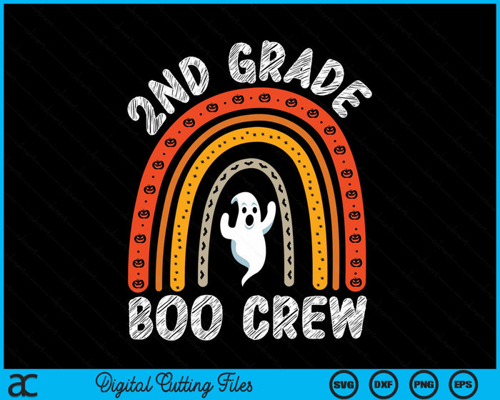 2nd Grade Boo Crew Teacher Student Halloween Costume SVG PNG Digital Cutting File