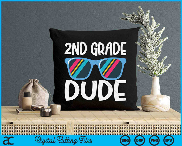 2nd Grade Dude Back To School SVG PNG Digital Cutting File