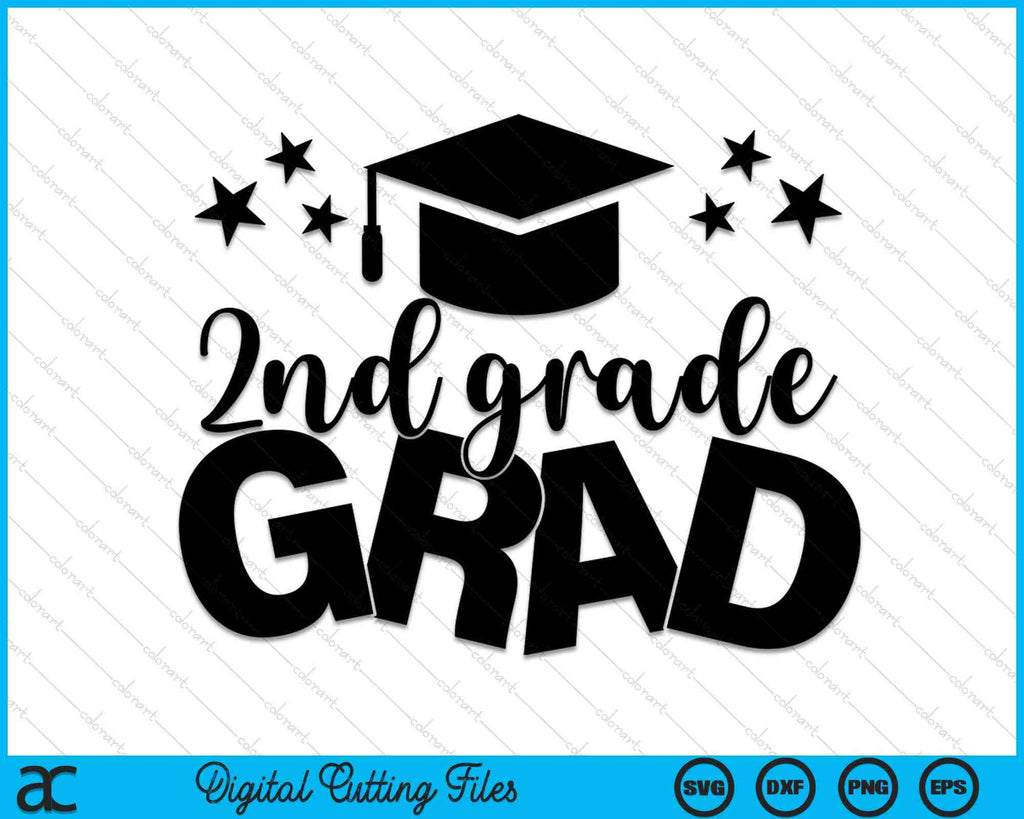 2nd Grade Grad Middle School Graduation SVG PNG Cutting Files ...