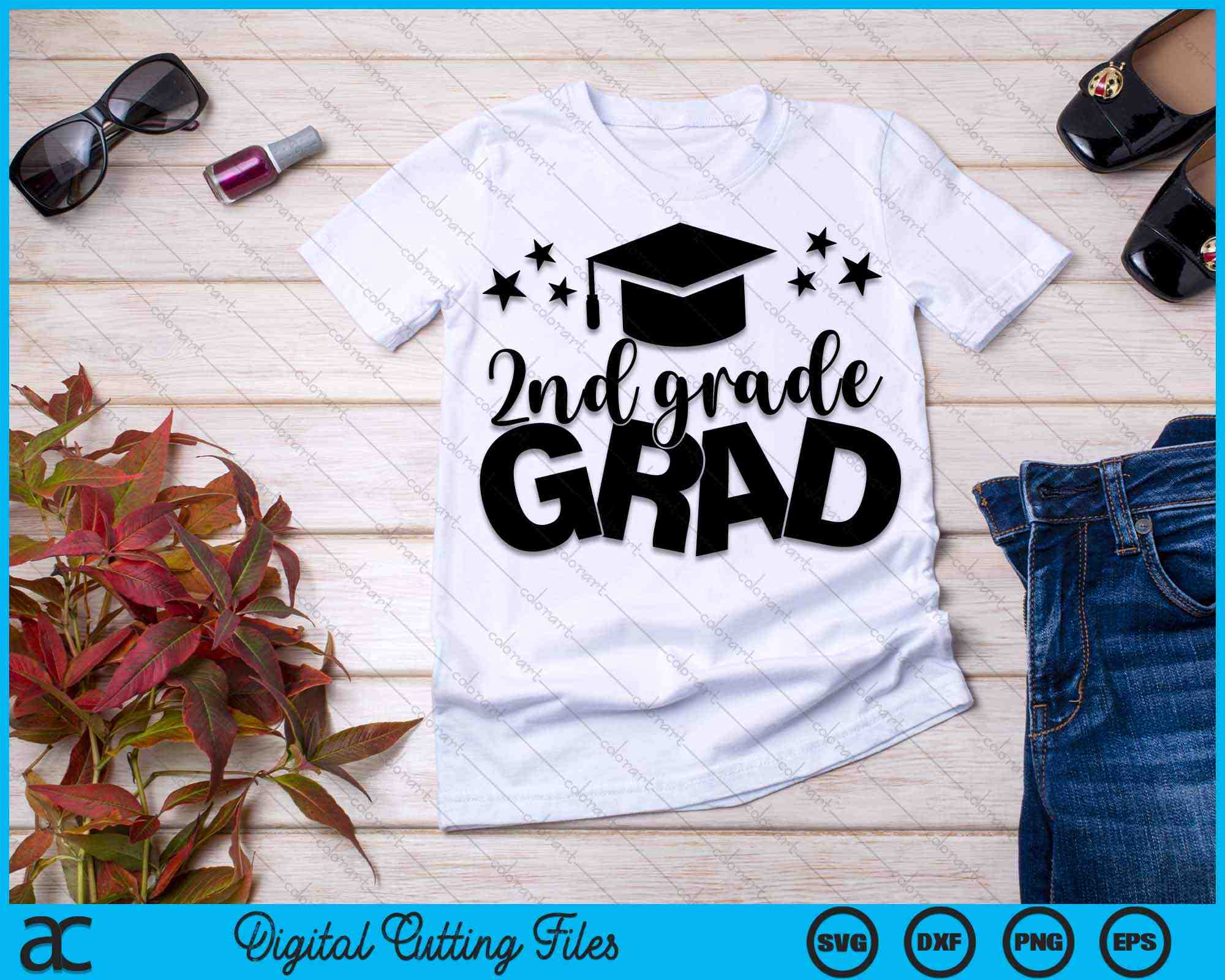 2nd Grade Grad Middle School Graduation SVG PNG Cutting Files ...
