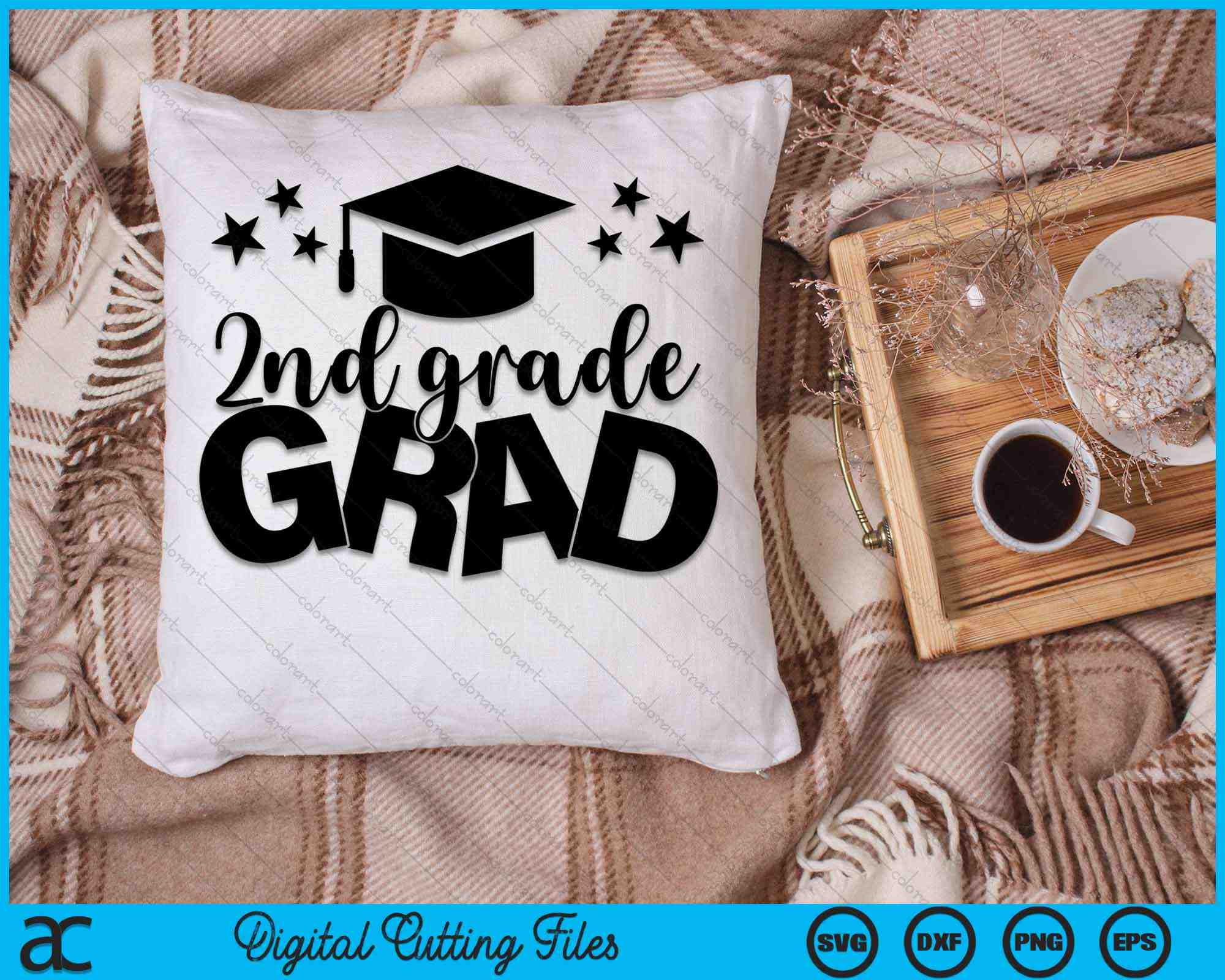 2nd Grade Grad Middle School Graduation SVG PNG Cutting Files ...