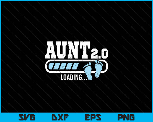 2nd second time aunt loading bar baby announcement SVG cut file