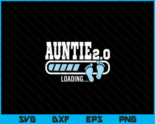 2nd second time auntie loading bar baby announcement SVG cut file