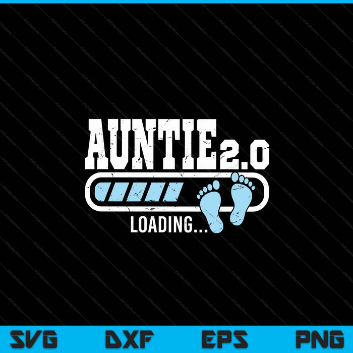 2nd second time auntie loading bar baby announcement SVG cut file
